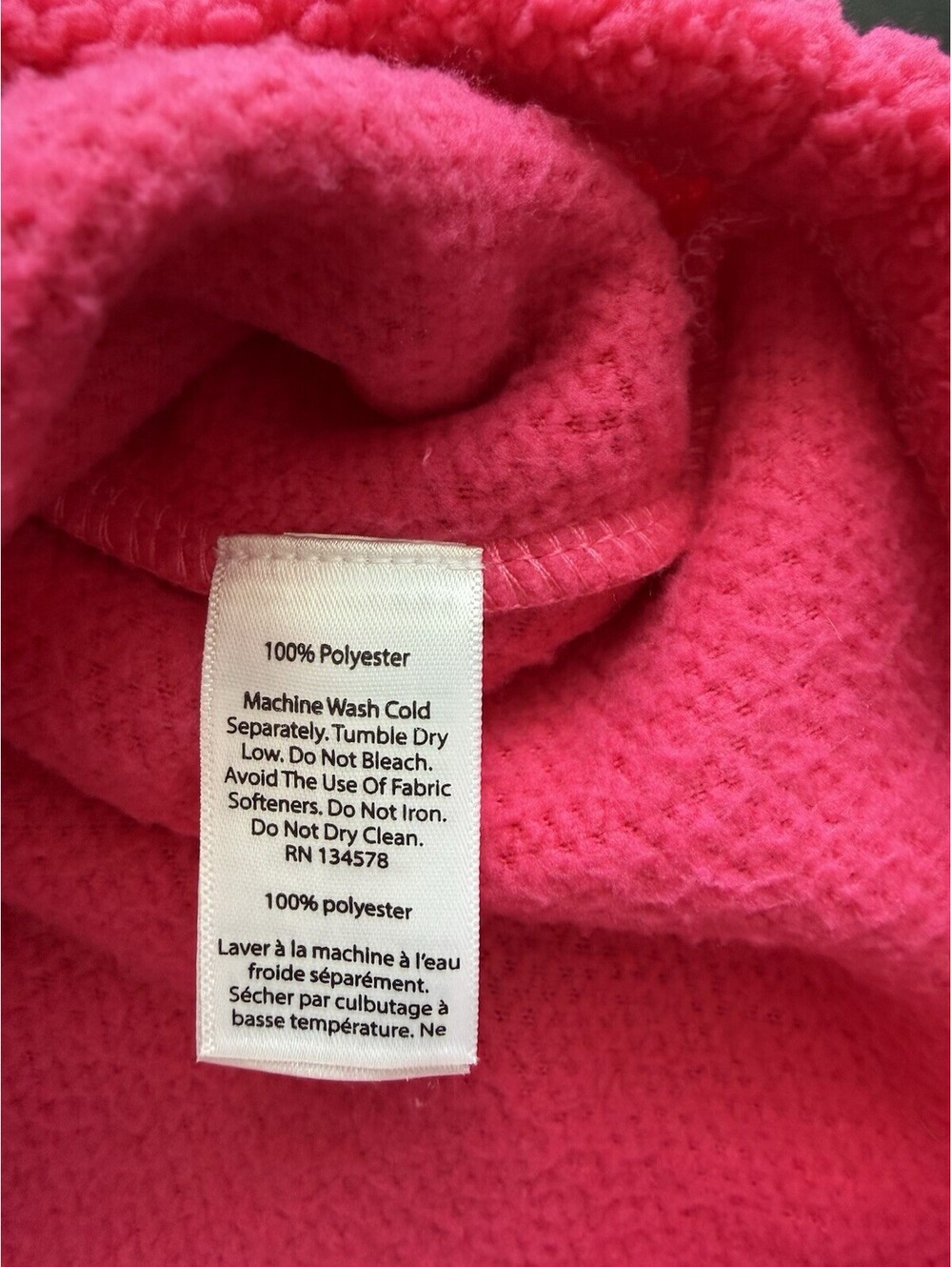 VINEYARD VINES Girl's Fleece Dress, Size L (14), NWOT, Pink Berry - Picture 3 of 6